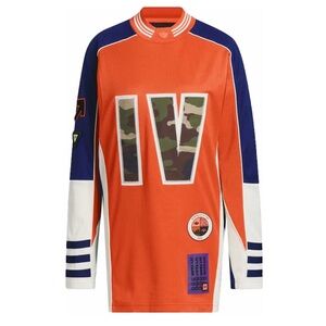 Adidas X Ivy park Orange and Blue Camouflage Jersey